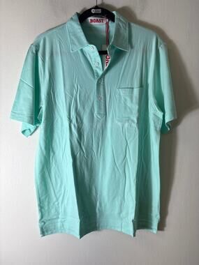 NWT Mens Boast Mint Julep White Leaf Club Polo Sz M